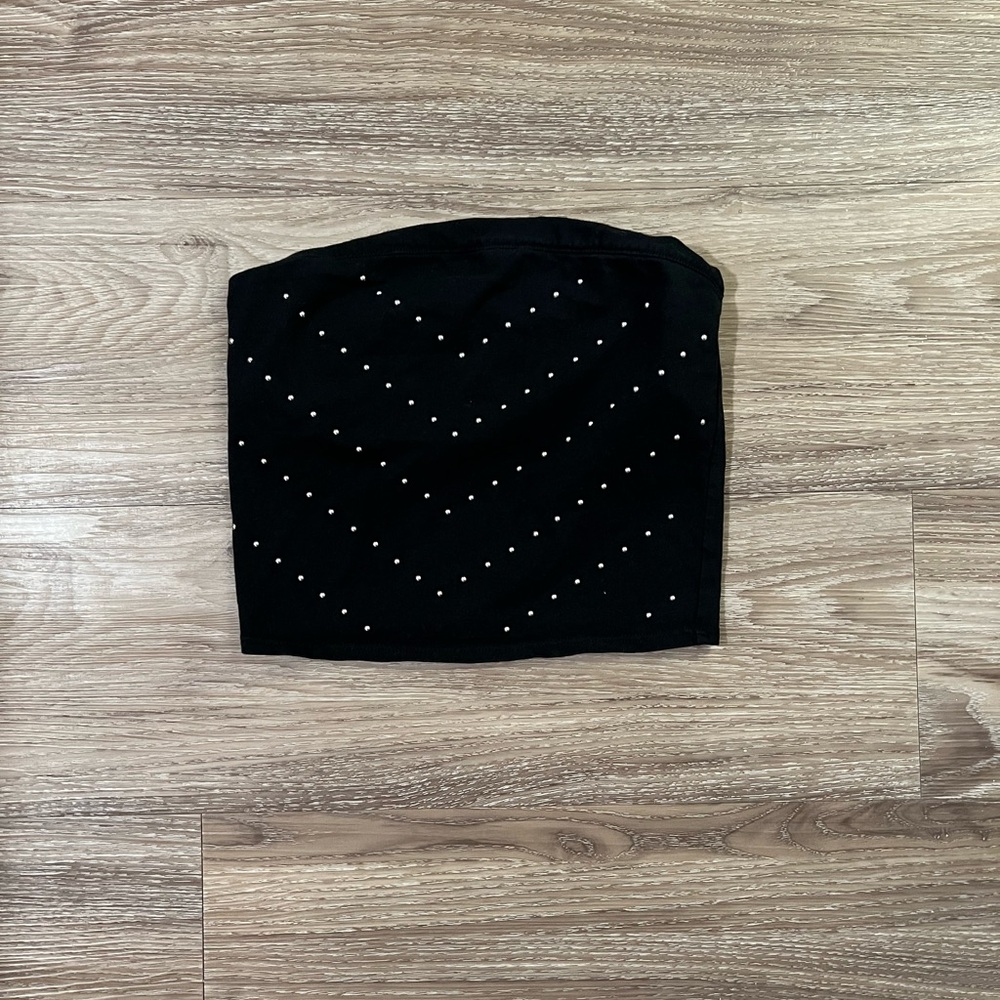 Studded bandeau top
